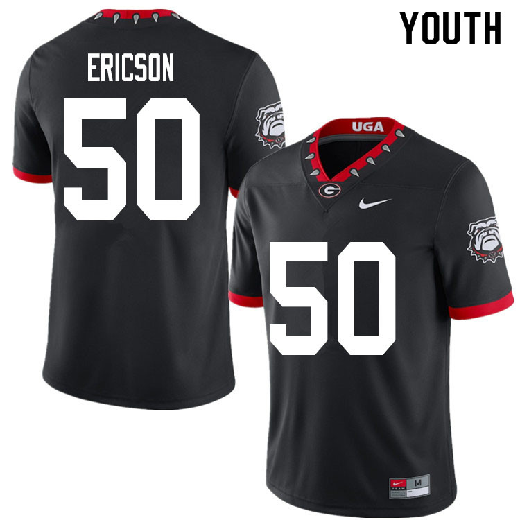 2020 Youth #50 Warren Ericson Georgia Bulldogs Mascot 100th Anniversary College Football Jerseys Sal - Click Image to Close